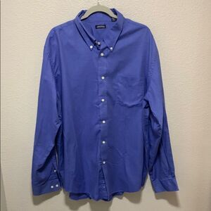 Consensus Blue Casual Button Down Shirt with Relaxed Fit